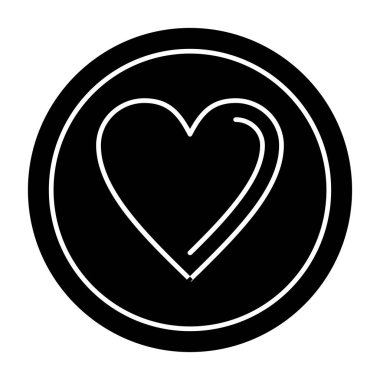 kalp ağı simgesi, vektör illüstrasyonu 