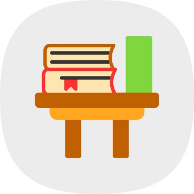 Kitap simgesi, vektör illüstrasyonu basit tasarım