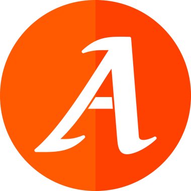 Alfabe harfi A, şirket ve iş simgesi