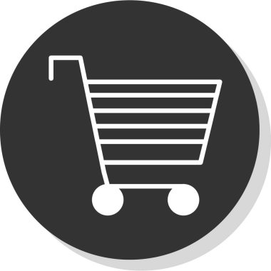 Alışveriş arabası ikonu. vektör illüstrasyonu                     