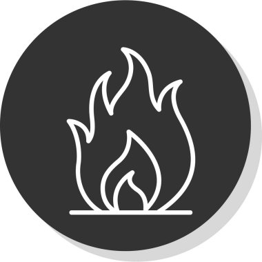 Yangın. Web simgesi basit illüstrasyon