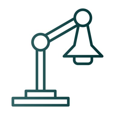 Masa lambası simgesinin vektör illüstrasyonu 