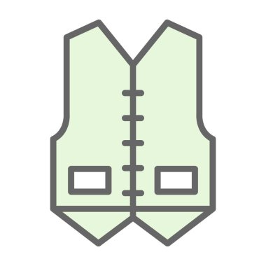 Yelek giysi simgesinin vektör illüstrasyonu 