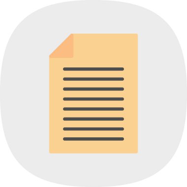 belge simgesi, vektör illüstrasyonu basit tasarım