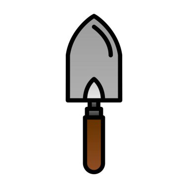 Trowel düz simgesi, vektör illüstrasyonu