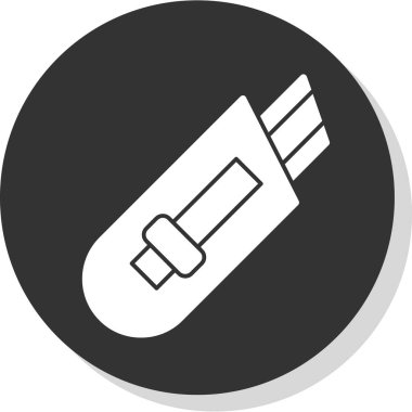 Cutter ağ simgesi vektör illüstrasyonu