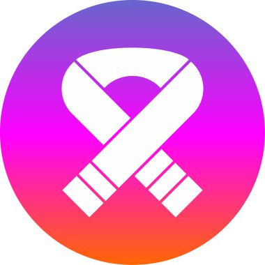 Kış eşarp simgesinin vektör çizimi