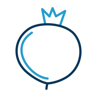 Nar meyve simgesinin vektör illüstrasyonu