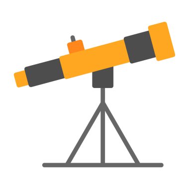 Basit Teleskop simgesi, vektör illüstrasyonu