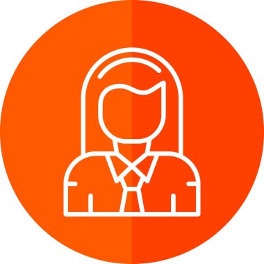 kadın avatar simgesi, vektör tasarımı 