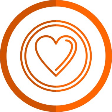 kalp ağı simgesi, vektör illüstrasyonu 