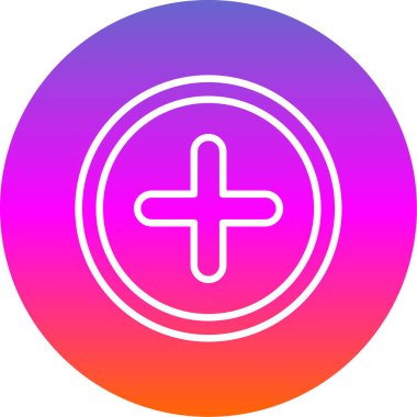 Artı işaret simgesi, vektör illüstrasyonu