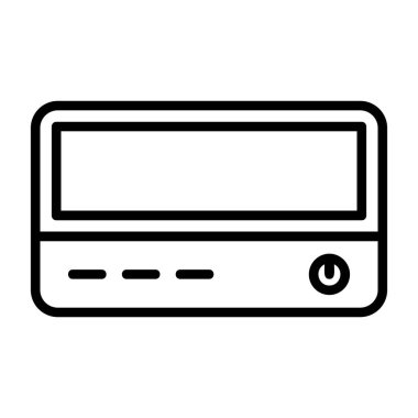 kaset çalar simgesi. Web için kaset vektör simgelerinin özet çizimi