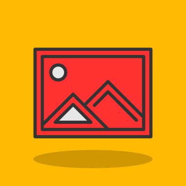 resim simgesi, vektör illüstrasyonu basit tasarım