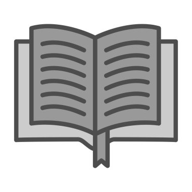 Kitap vektör simgesi, resimleme okunuyor