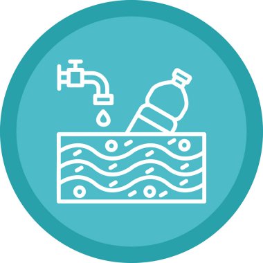 Su. Web simgesi basit illüstrasyon