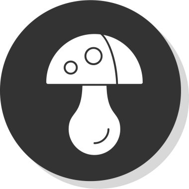 Mantar. Web simgesi basit illüstrasyon