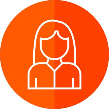kadın avatar simgesi, vektör tasarımı 