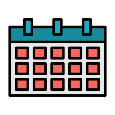Takvim simgesi vektör illüstrasyonu