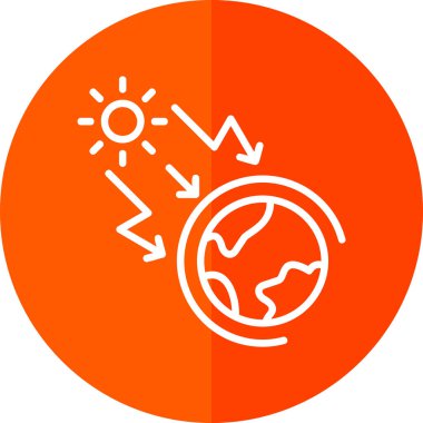 Sera etkisi web simgesi vektör illüstrasyonu