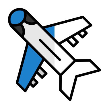 Uçak. Web simgesi basit tasarım                          