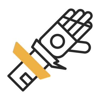 Bir kalem ile el, vektör simgesi