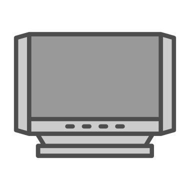 televizyon web simgesi vektör illüstrasyonu