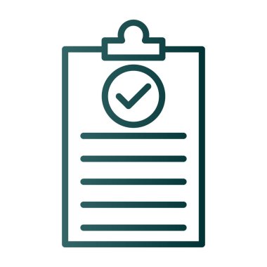 Kontrol listesi simgesi vektör illüstrasyonu