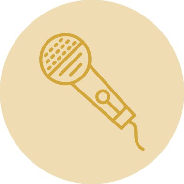 mikrofon simgesi vektör illüstrasyonu