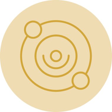 Yörünge web simgesi vektör illüstrasyonu