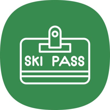 Kayak kartı. Web simgesi basit illüstrasyon         