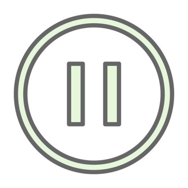 pause button. web simple illustration