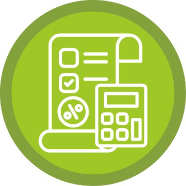 Basit yüzde simgesi, vektör illüstrasyonu