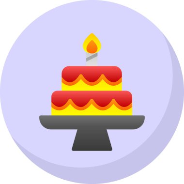 Kek simgesi, vektör illüstrasyonu basit tasarım