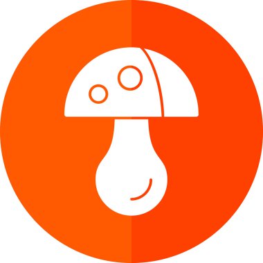 Mantar. Web simgesi basit illüstrasyon