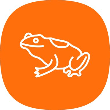 Kurbağa hayvan ikonu. vektör illüstrasyonu