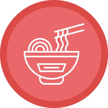 noodles düz vektör simgesi