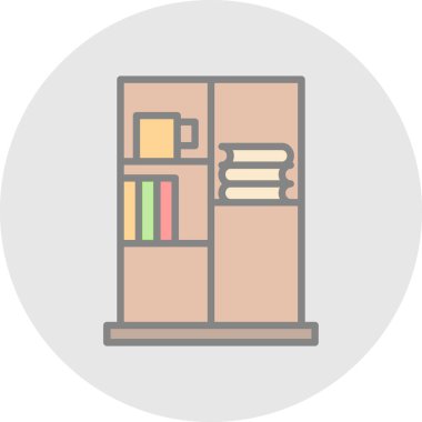 Kitap Davası ikon vektör illüstrasyonu