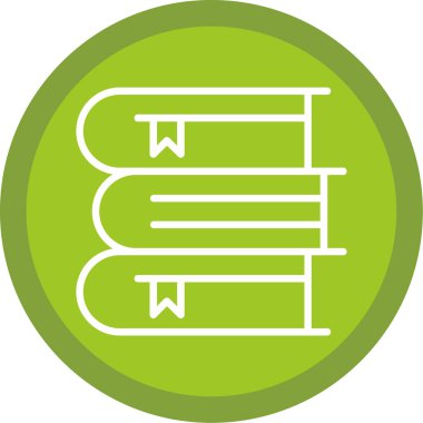 Kitap simgesi, vektör illüstrasyonu basit tasarım