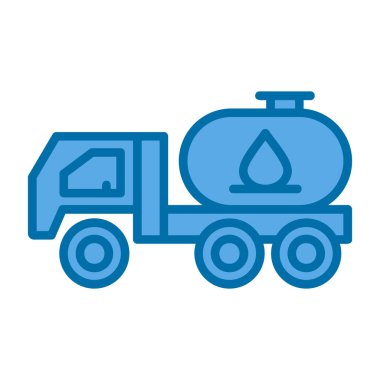 Tanker kamyon web simgesi basit illüstrasyon 