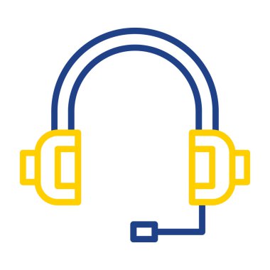 Kulaklık. Web simgesi basit illüstrasyon                          