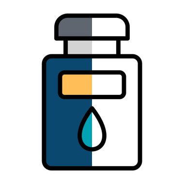 ilaç ve sağlık renkli vektör simgesi.