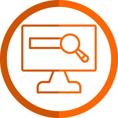 Büyüteç simgesi, düz stil, arama sembolü. Vektör illüstrasyonu