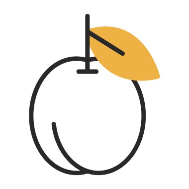 elma ikonu vektör illüstrasyonu