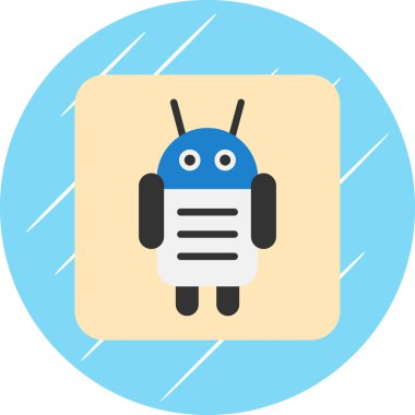 Android karakteri. Web simgesi basit illüstrasyon