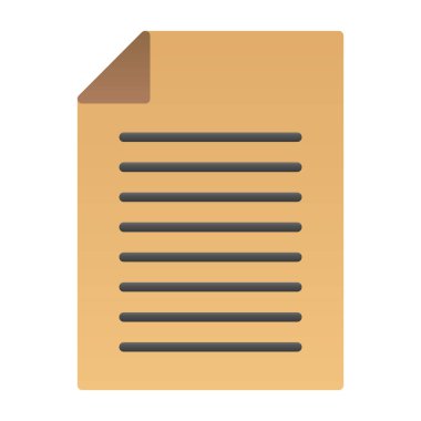 belge simgesi, vektör illüstrasyonu basit tasarım