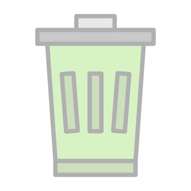 Çöp kutusu web simgesi. Vektör illüstrasyonu.