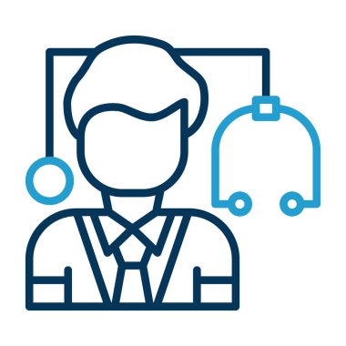 Bir insan simgesinin vektör illüstrasyonu