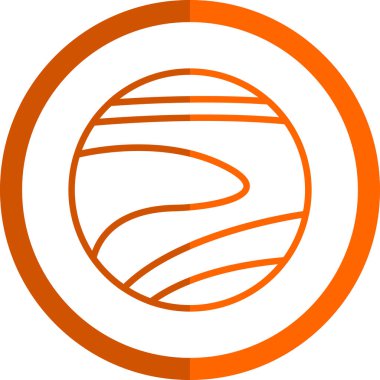 Beyaz arkaplandaki tek bir turuncu simgenin vektör çizimi.