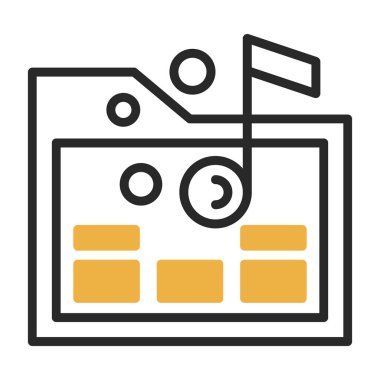 Müzik klasörü. Web simgesi basit illüstrasyon